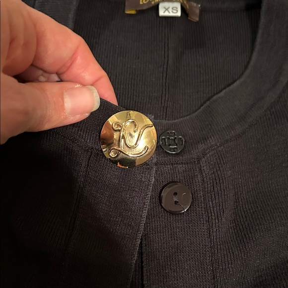 Louis Vuitton uniforms Black Cardigan with Tan Details - Picture 2 of 5